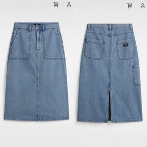 EUC: Vans - Union Denim Carpenter Skirt
Stonewash Blue | Size 28